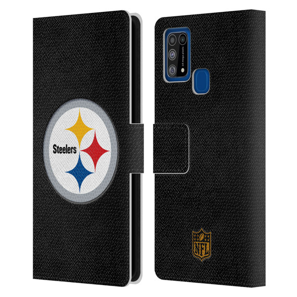 NFL Pittsburgh Steelers Logo Football Leather Book Wallet Case Cover For Samsung Galaxy M31 (2020)