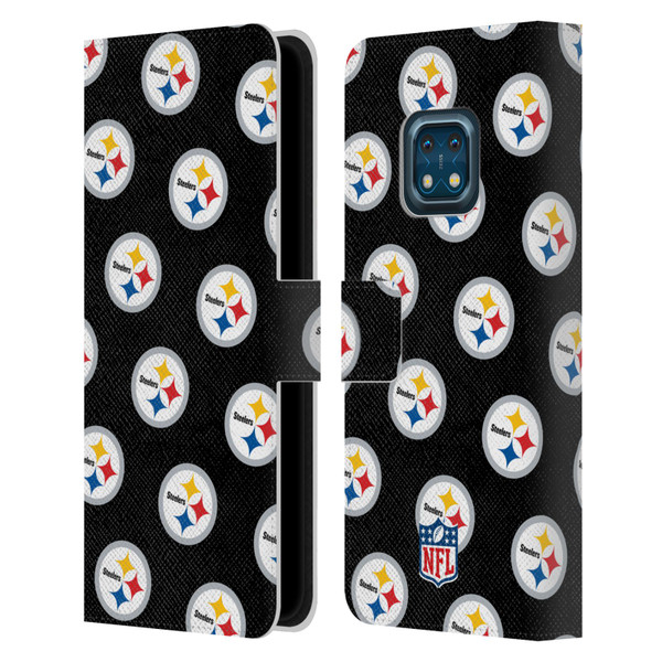 NFL Pittsburgh Steelers Artwork Patterns Leather Book Wallet Case Cover For Nokia XR20