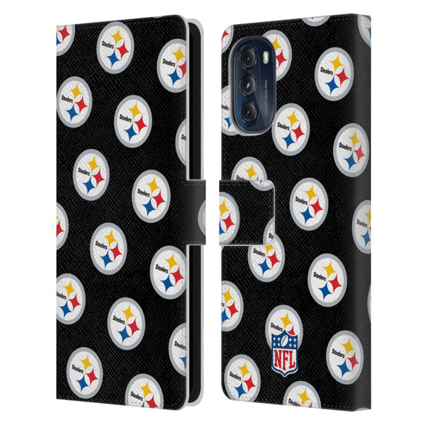 NFL Pittsburgh Steelers Artwork Patterns Leather Book Wallet Case Cover For Motorola Moto G (2022)