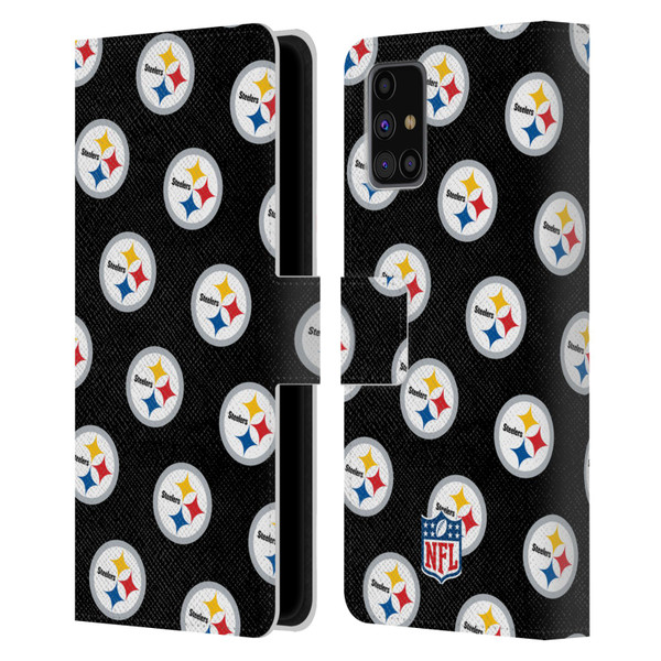NFL Pittsburgh Steelers Artwork Patterns Leather Book Wallet Case Cover For Samsung Galaxy M31s (2020)