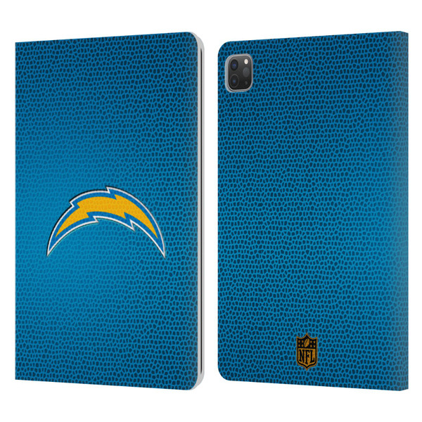 NFL Los Angeles Chargers Logo Football Leather Book Wallet Case Cover For Apple iPad Pro 11 2020 / 2021 / 2022