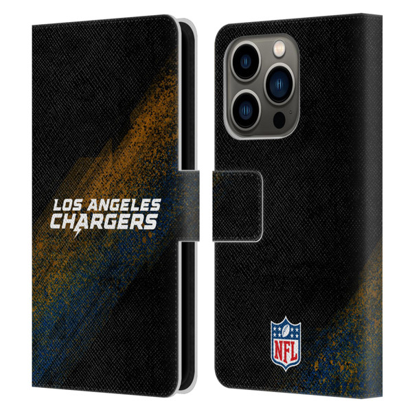 NFL Los Angeles Chargers Logo Blur Leather Book Wallet Case Cover For Apple iPhone 14 Pro
