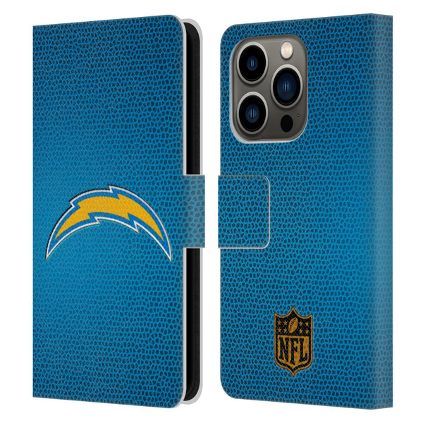 NFL Los Angeles Chargers Logo Football Leather Book Wallet Case Cover For Apple iPhone 14 Pro