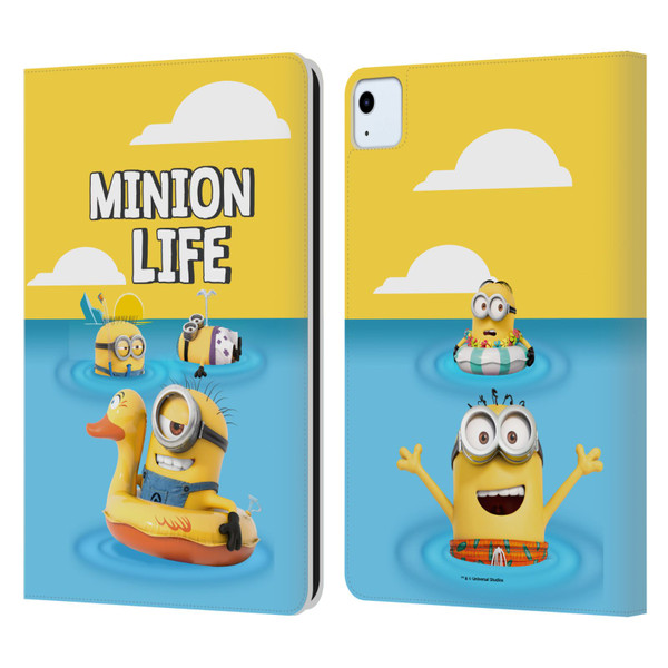 Despicable Me Funny Minions Beach Life Leather Book Wallet Case Cover For Apple iPad Air 11 2020/2022/2024