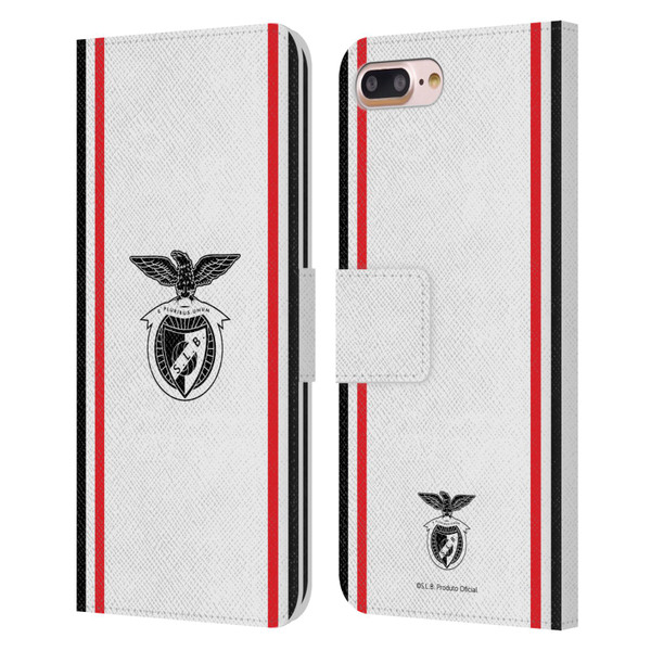 S.L. Benfica 2021/22 Crest Kit Away Leather Book Wallet Case Cover For Apple iPhone 7 Plus / iPhone 8 Plus