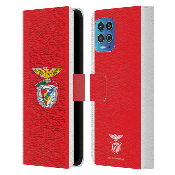 S.L. Benfica 2021/22 Crest Kit Home Leather Book Wallet Case Cover For Motorola Moto G100