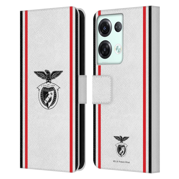 S.L. Benfica 2021/22 Crest Kit Away Leather Book Wallet Case Cover For OPPO Reno8 Pro