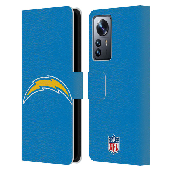 NFL Los Angeles Chargers Logo Plain Leather Book Wallet Case Cover For Xiaomi 12 Pro