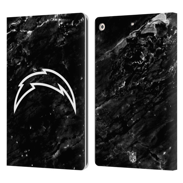 NFL Los Angeles Chargers Artwork Marble Leather Book Wallet Case Cover For Apple iPad 10.2 2019/2020/2021