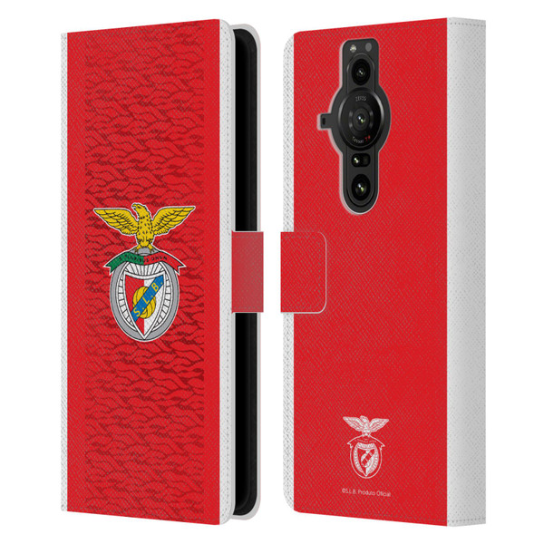 S.L. Benfica 2021/22 Crest Kit Home Leather Book Wallet Case Cover For Sony Xperia Pro-I