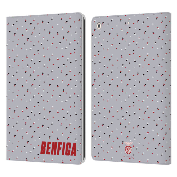 S.L. Benfica 2021/22 Crest Triangles Leather Book Wallet Case Cover For Apple iPad 10.2 2019/2020/2021