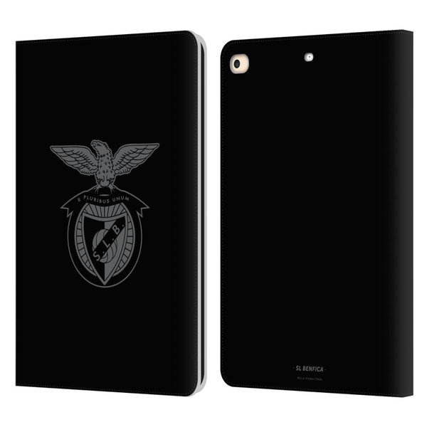 S.L. Benfica 2021/22 Crest Black Leather Book Wallet Case Cover For Apple iPad 9.7 2017 / iPad 9.7 2018