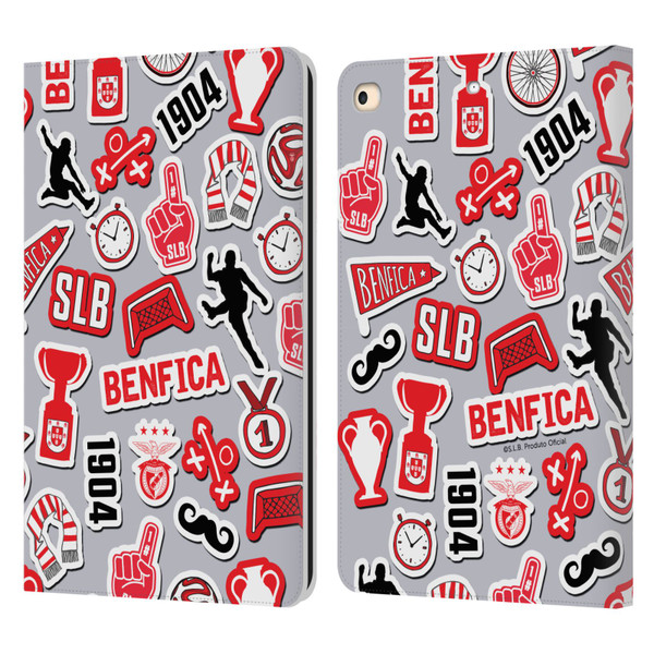 S.L. Benfica 2021/22 Crest Stickers Leather Book Wallet Case Cover For Apple iPad 9.7 2017 / iPad 9.7 2018