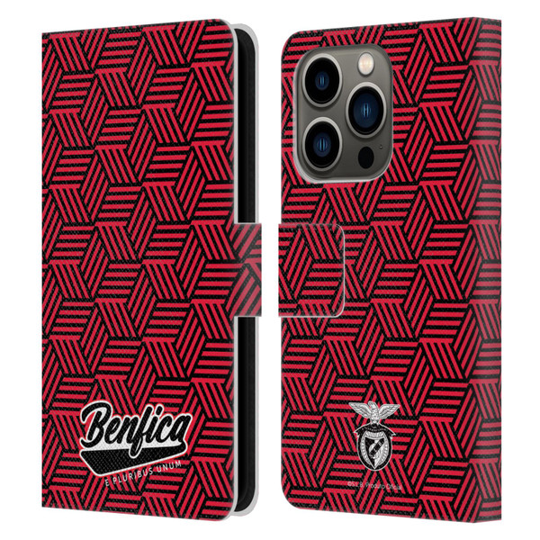 S.L. Benfica 2021/22 Crest Geometric Leather Book Wallet Case Cover For Apple iPhone 14 Pro