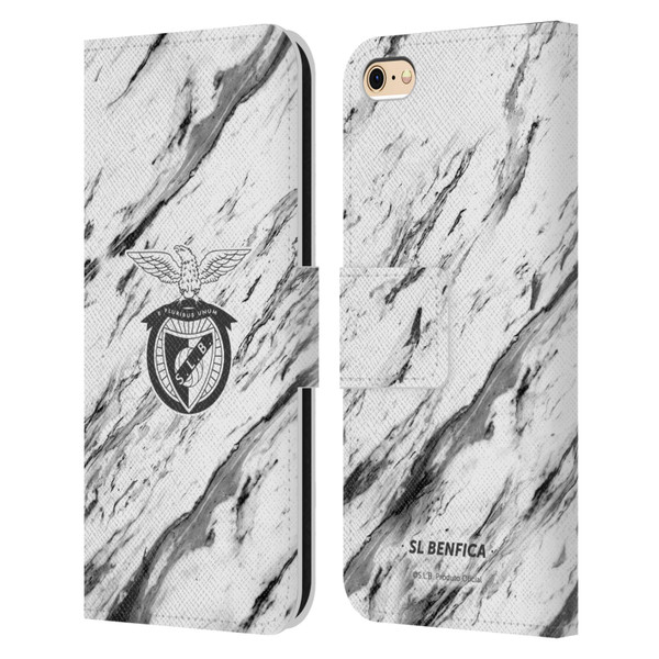 S.L. Benfica 2021/22 Crest Marble Leather Book Wallet Case Cover For Apple iPhone 6 / iPhone 6s