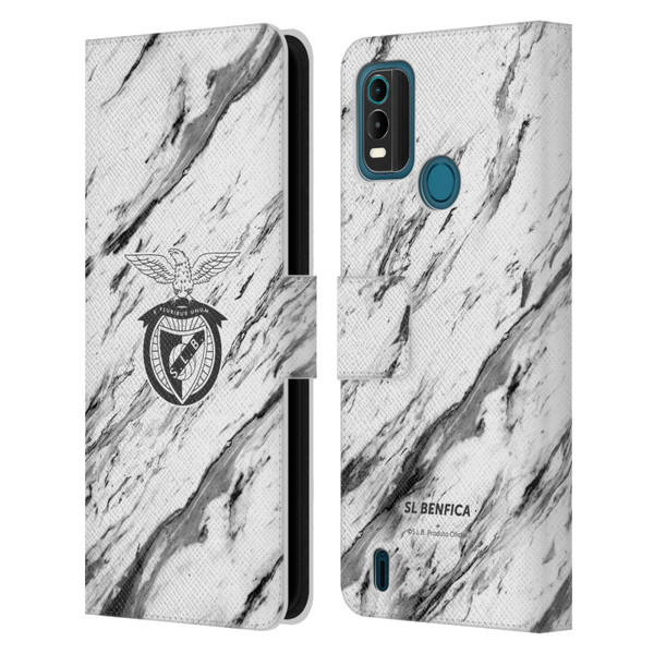 S.L. Benfica 2021/22 Crest Marble Leather Book Wallet Case Cover For Nokia G11 Plus