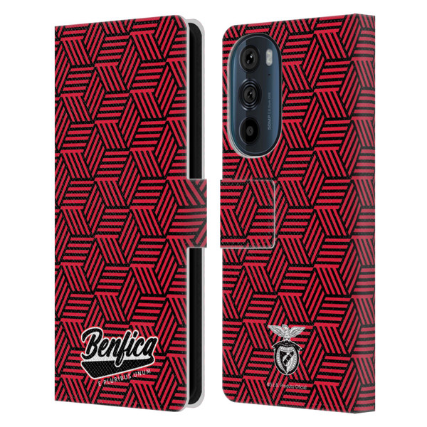 S.L. Benfica 2021/22 Crest Geometric Leather Book Wallet Case Cover For Motorola Edge 30