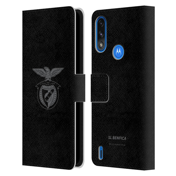 S.L. Benfica 2021/22 Crest Black Leather Book Wallet Case Cover For Motorola Moto E7 Power / Moto E7i Power