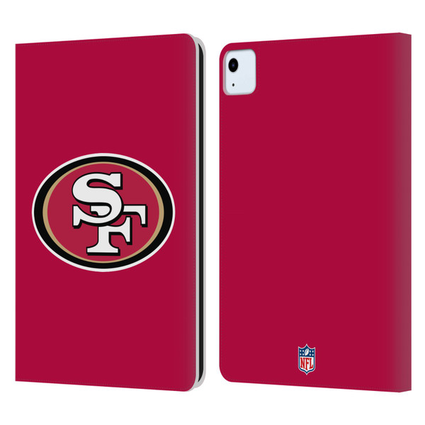 NFL San Francisco 49Ers Logo Plain Leather Book Wallet Case Cover For Apple iPad Air 11 2020/2022/2024/2025