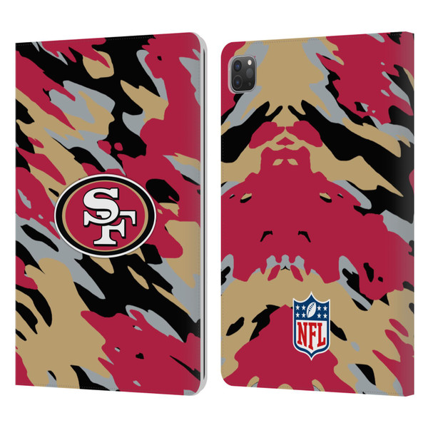NFL San Francisco 49Ers Logo Camou Leather Book Wallet Case Cover For Apple iPad Pro 11 2020 / 2021 / 2022
