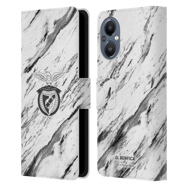 S.L. Benfica 2021/22 Crest Marble Leather Book Wallet Case Cover For OnePlus Nord N20 5G