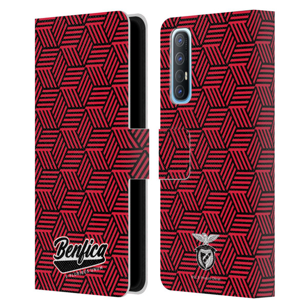 S.L. Benfica 2021/22 Crest Geometric Leather Book Wallet Case Cover For OPPO Find X2 Neo 5G