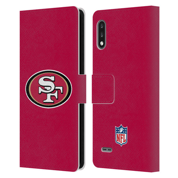 NFL San Francisco 49Ers Logo Plain Leather Book Wallet Case Cover For LG K22