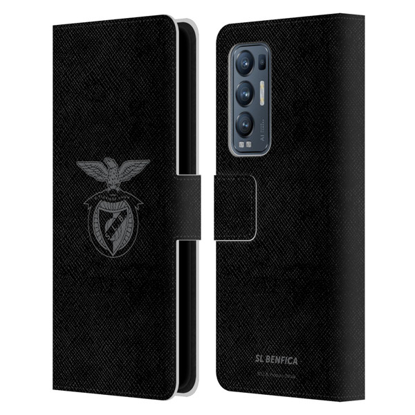 S.L. Benfica 2021/22 Crest Black Leather Book Wallet Case Cover For OPPO Find X3 Neo / Reno5 Pro+ 5G
