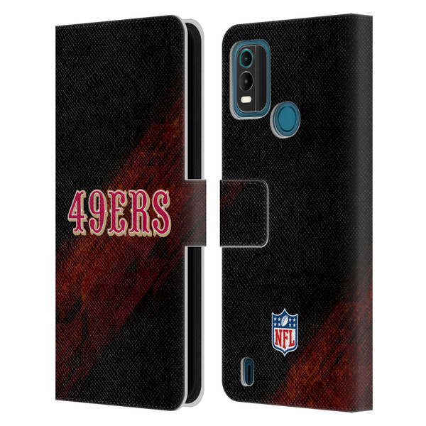 NFL San Francisco 49Ers Logo Blur Leather Book Wallet Case Cover For Nokia G11 Plus