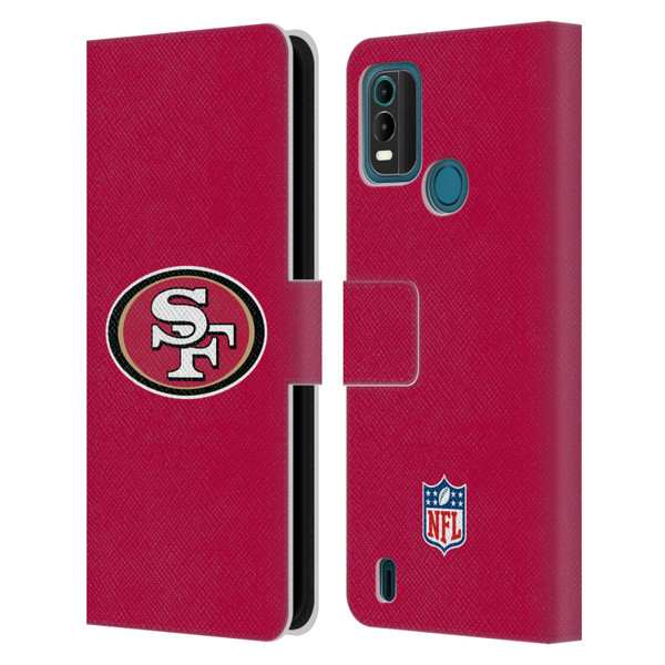 NFL San Francisco 49Ers Logo Plain Leather Book Wallet Case Cover For Nokia G11 Plus
