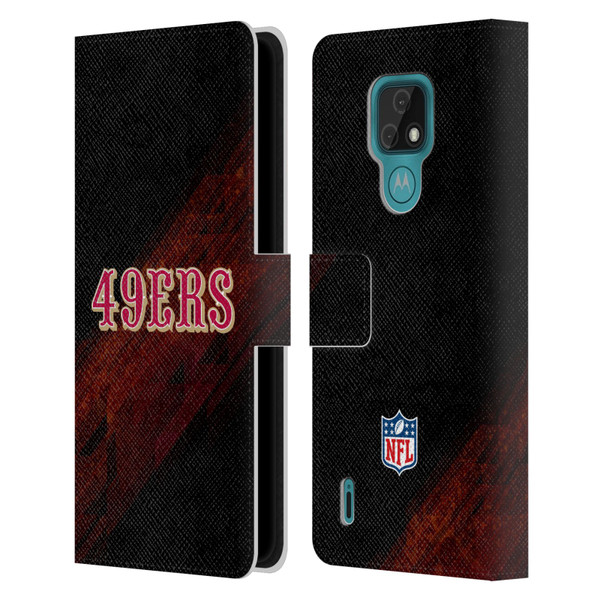 NFL San Francisco 49Ers Logo Blur Leather Book Wallet Case Cover For Motorola Moto E7