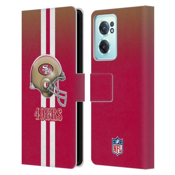 NFL San Francisco 49Ers Logo Helmet Leather Book Wallet Case Cover For OnePlus Nord CE 2 5G