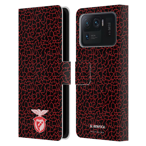 S.L. Benfica 2021/22 Crest Mosaic Pattern Leather Book Wallet Case Cover For Xiaomi Mi 11 Ultra
