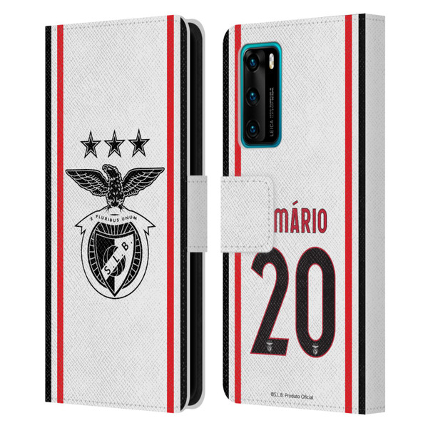 S.L. Benfica 2021/22 Players Away Kit João Mário Leather Book Wallet Case Cover For Huawei P40 5G