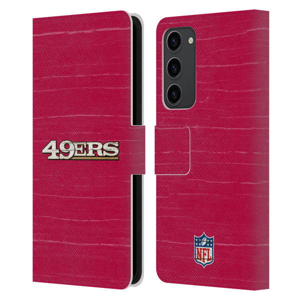 NFL San Francisco 49Ers Logo Distressed Look Leather Book Wallet Case Cover For Samsung Galaxy S23+ 5G