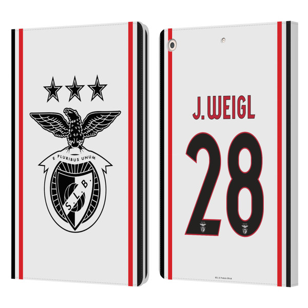S.L. Benfica 2021/22 Players Away Kit Julian Weigl Leather Book Wallet Case Cover For Apple iPad 10.2 2019/2020/2021