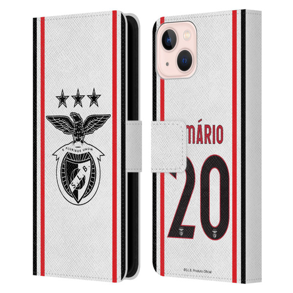 S.L. Benfica 2021/22 Players Away Kit João Mário Leather Book Wallet Case Cover For Apple iPhone 13