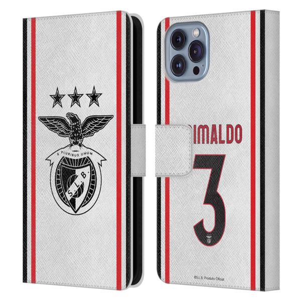 S.L. Benfica 2021/22 Players Away Kit Álex Grimaldo Leather Book Wallet Case Cover For Apple iPhone 14
