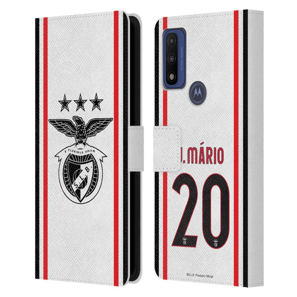S.L. Benfica 2021/22 Players Away Kit João Mário Leather Book Wallet Case Cover For Motorola G Pure