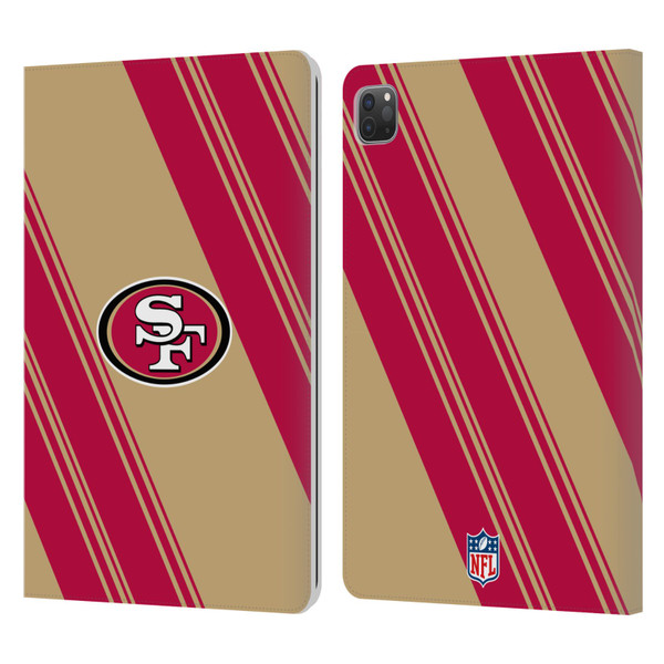 NFL San Francisco 49ers Artwork Stripes Leather Book Wallet Case Cover For Apple iPad Pro 11 2020 / 2021 / 2022