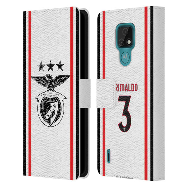 S.L. Benfica 2021/22 Players Away Kit Álex Grimaldo Leather Book Wallet Case Cover For Motorola Moto E7