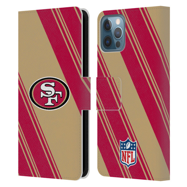 NFL San Francisco 49ers Artwork Stripes Leather Book Wallet Case Cover For Apple iPhone 12 / iPhone 12 Pro NFL San Francisco 49ers Artwork Stripes Leather Book Wallet Case Cover For Apple iPhone 12 / iPhone 12 Pro