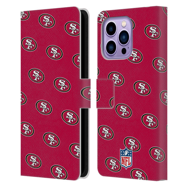 NFL San Francisco 49ers Artwork Patterns Leather Book Wallet Case Cover For Apple iPhone 14 Pro Max