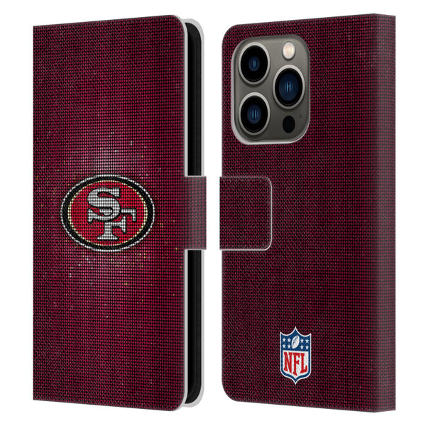 NFL San Francisco 49ers Artwork LED Leather Book Wallet Case Cover For Apple iPhone 14 Pro
