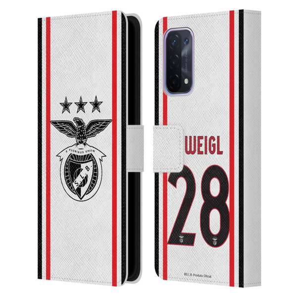 S.L. Benfica 2021/22 Players Away Kit Julian Weigl Leather Book Wallet Case Cover For OPPO A54 5G