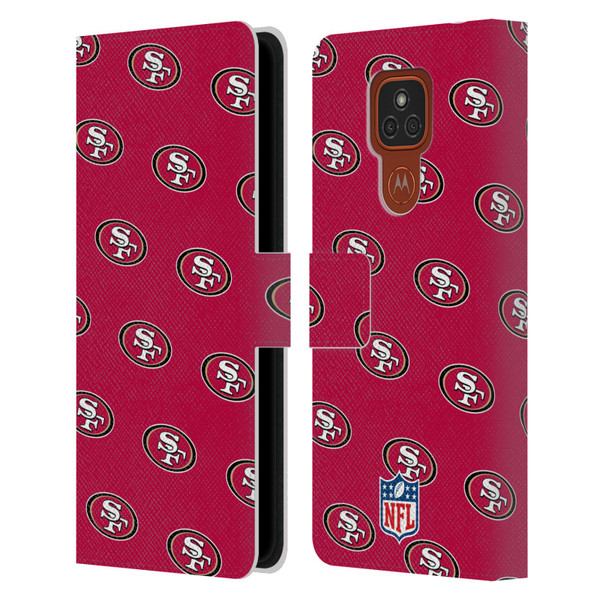 NFL San Francisco 49ers Artwork Patterns Leather Book Wallet Case Cover For Motorola Moto E7 Plus