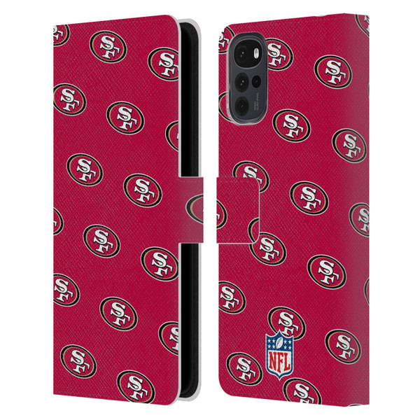 NFL San Francisco 49ers Artwork Patterns Leather Book Wallet Case Cover For Motorola Moto G22