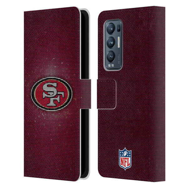NFL San Francisco 49ers Artwork LED Leather Book Wallet Case Cover For OPPO Find X3 Neo / Reno5 Pro+ 5G