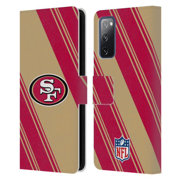 NFL San Francisco 49ers Artwork Stripes Leather Book Wallet Case Cover For Samsung Galaxy S20 FE / 5G