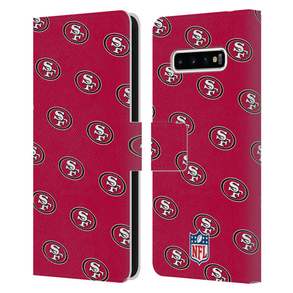 NFL San Francisco 49ers Artwork Patterns Leather Book Wallet Case Cover For Samsung Galaxy S10+ / S10 Plus